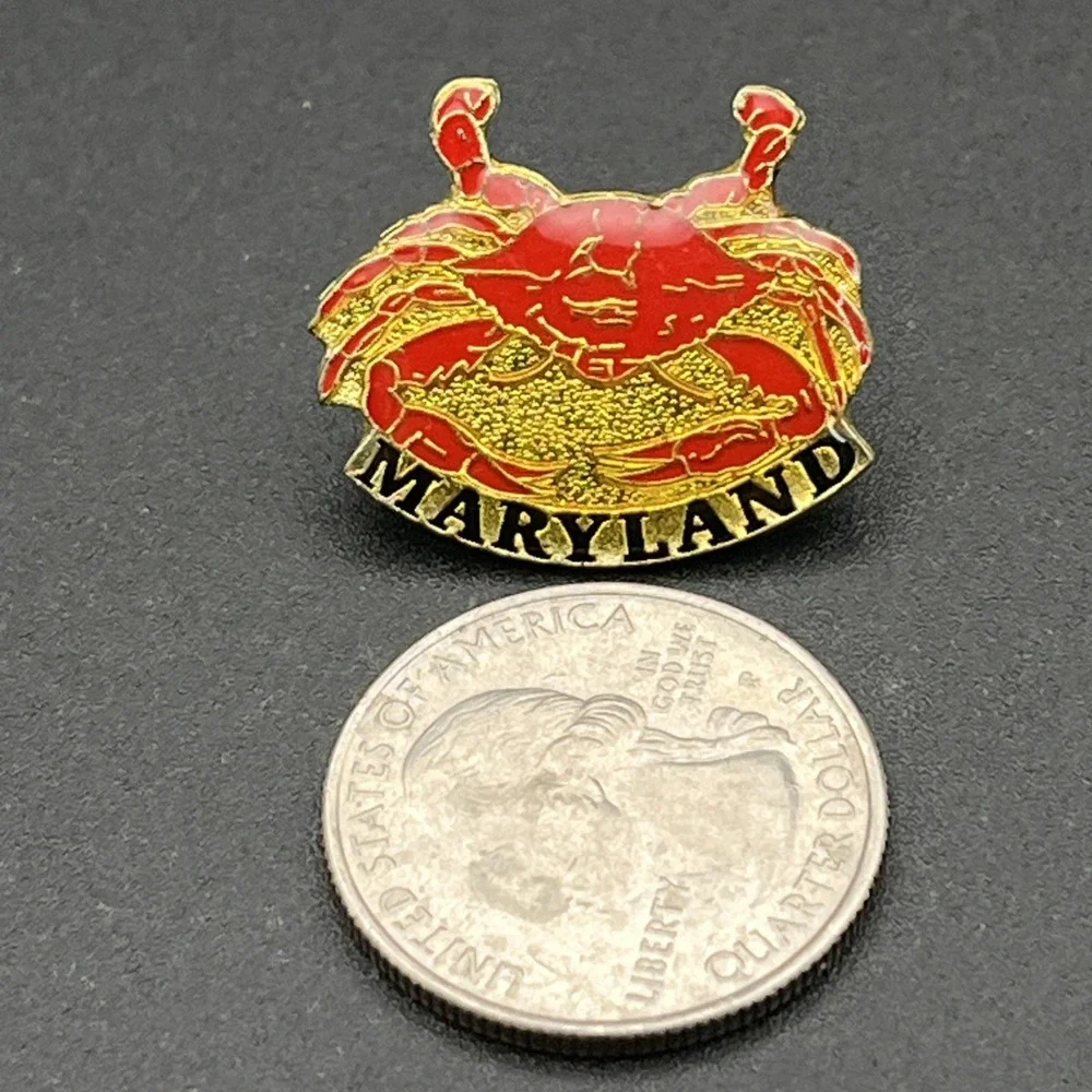 Vintage State Of‎ Maryland Crab Lapel Hat Pin
